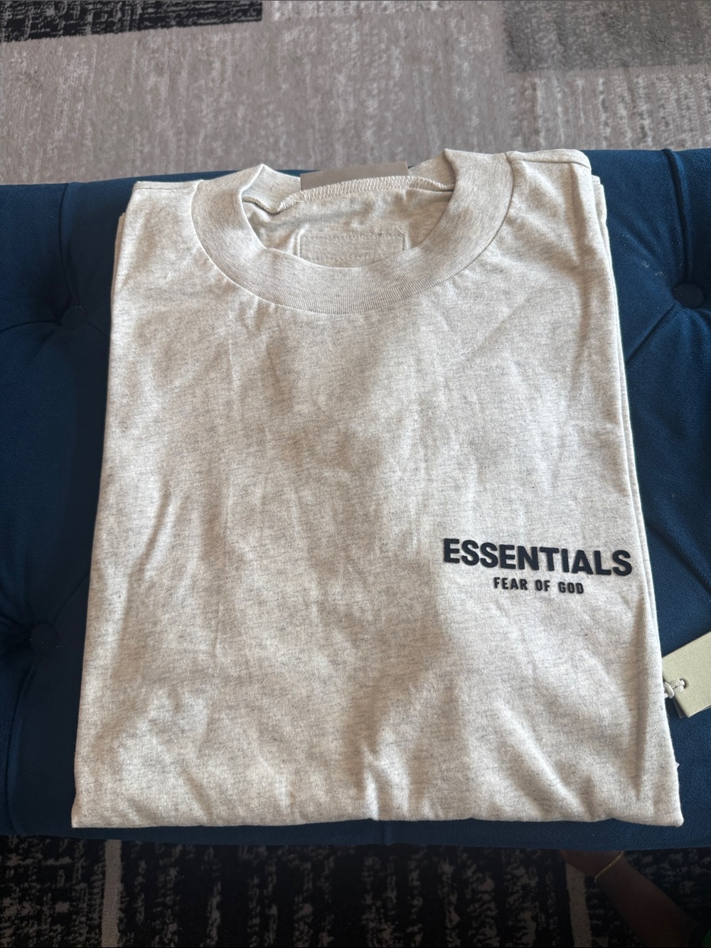 Fear of God ESSENTIALS Tee - Light oatmeal with Black Logo
